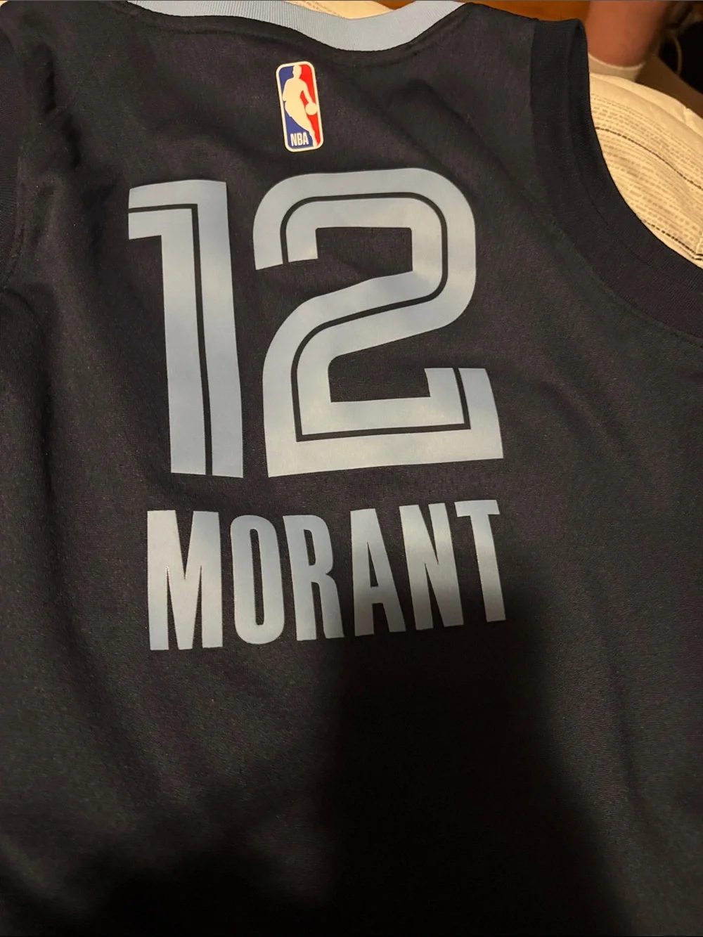 Nike Navy and Light Blue Memphis Grizzlies #12 Basketball Jersey Morant